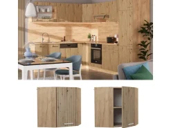 Vicco Eckhängeschrank R-Line Küchen-Eckschrank Artisan-Eiche/Goldkraft Eiche 57 cm* Eckregale