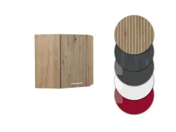 Vicco Eckhängeschrank R-Line Küchen-Eckschrank Artisan-Eiche/Goldkraft Eiche 57 cm* Eckregale
