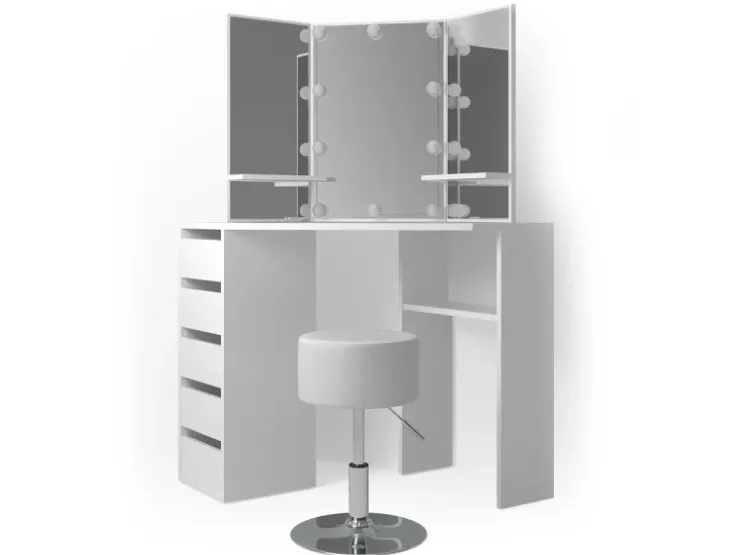 Vicco Eckschminktisch Arielle 110 cm mit Hocker* Hocker