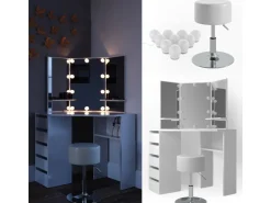 Vicco Eckschminktisch Arielle 110 cm mit Hocker* Hocker