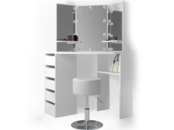 Vicco Eckschminktisch Arielle 110 cm mit Hocker* Hocker