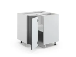 Vicco Eckunterschrank Fame-Line Anthrazit Landhaus/Weiß 81 cm AP Anthrazit* Eckregale|Weitere Regale