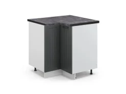 Vicco Eckunterschrank Fame-Line Anthrazit Landhaus/Weiß 81 cm AP Anthrazit* Eckregale|Weitere Regale