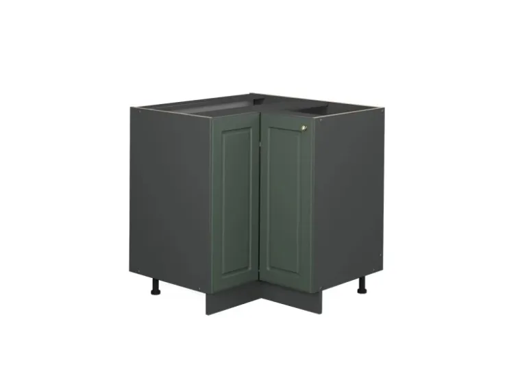 Vicco Eckunterschrank Fame-Line Grün-Gold Landhaus/Anthrazit 81 cm ohne Arbeitsplatte