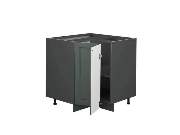 Vicco Eckunterschrank Fame-Line Grün-Gold Landhaus/Anthrazit 81 cm ohne Arbeitsplatte