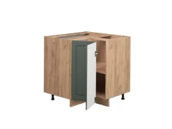 Vicco Eckunterschrank Fame-Line Grün-Gold Landhaus/Goldkraft Eiche 81 cm ohne Arbeitsplatte* Eckregale
