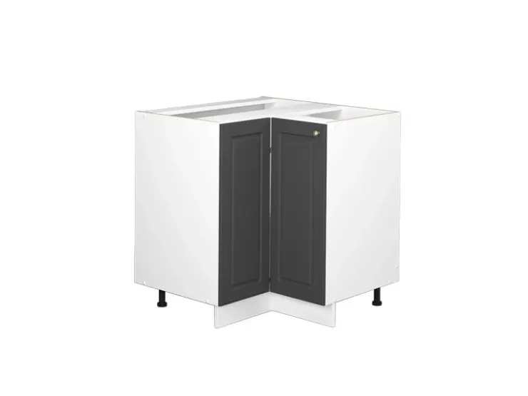 Vicco Eckunterschrank Fame-Line -Gold/Weiß 81 cm ohne Arbeitsplatte