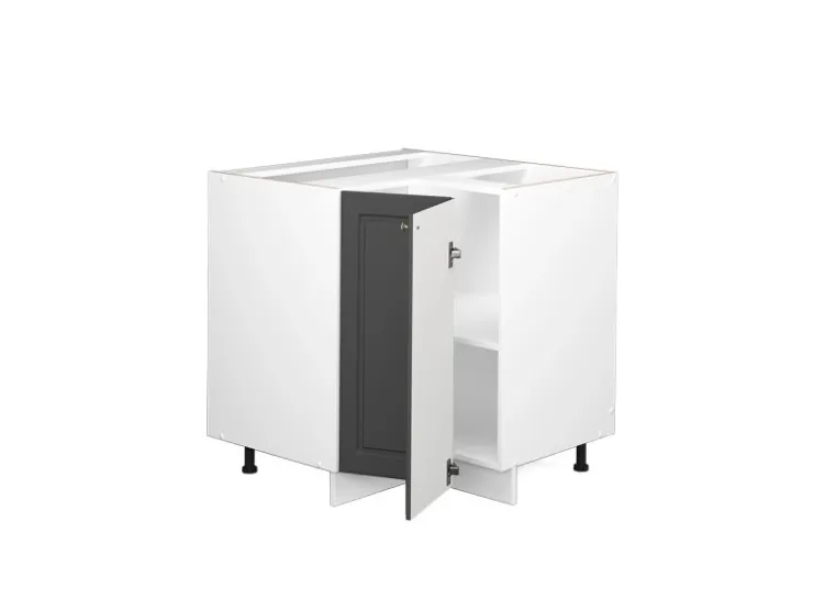 Vicco Eckunterschrank Fame-Line -Gold/Weiß 81 cm ohne Arbeitsplatte