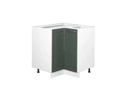 Vicco Eckunterschrank Fame-Line Grün-Gold Landhaus/Weiß 81 cm ohne Arbeitsplatte