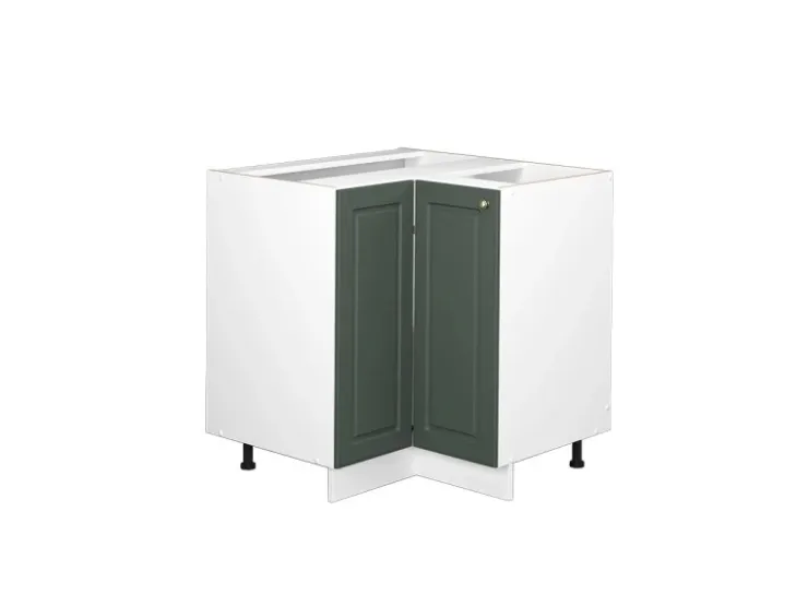 Vicco Eckunterschrank Fame-Line Grün-Gold Landhaus/Weiß 81 cm ohne Arbeitsplatte