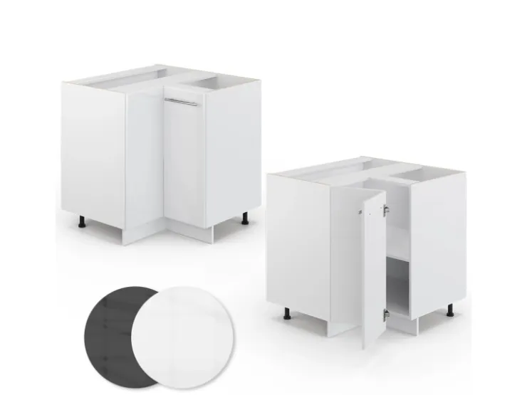 Vicco Eckunterschrank Fame-Line Hochglanz/ 81 cm ohne Arbeitsplatte* Eckregale