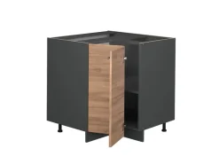 Vicco Eckunterschrank Fame-Line Goldkraft /Anthrazit 81 cm ohne Arbeitsplatte