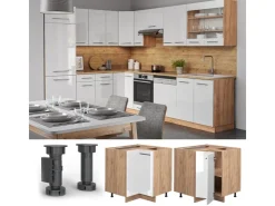 Vicco Eckunterschrank Fame-Line Hochglanz/Goldkraft Eiche 81 cm AP Eiche