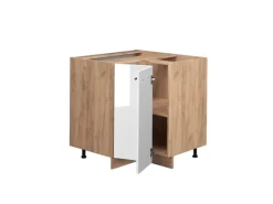 Vicco Eckunterschrank Fame-Line Hochglanz/Goldkraft Eiche 81 cm AP Eiche