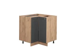 Vicco Eckunterschrank Fame-Line -Gold/Goldkraft Eiche 81 cm ohne Arbeitsplatte* Eckregale