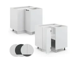 Vicco Eckunterschrank Fame-Line Landhaus/ 81 cm ohne Arbeitsplatte