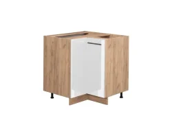 Vicco Eckunterschrank Fame-Line Hochglanz/Goldkraft Eiche 81 cm ohne Arbeitsplatte* Eckregale