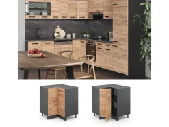 Vicco Eckunterschrank R-Line Goldkraft /Anthrazit 76 cm ohne Arbeitsplatte