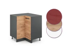 Vicco Eckunterschrank R-Line Goldkraft /Anthrazit 76 cm ohne Arbeitsplatte