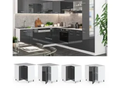 Vicco Eckunterschrank R-Line Hochglanz/Weiß 76 cm ohne Arbeitsplatte* Eckregale