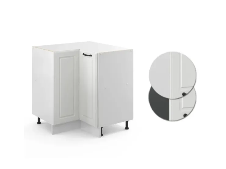 Vicco Eckunterschrank R-Line Landhaus/ 76 cm ohne Arbeitsplatte* Eckregale