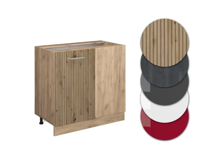 Vicco Eckunterschrank R-Line Artisan-Eiche/Goldkraft Eiche 86 cm AP Eiche* Eckregale