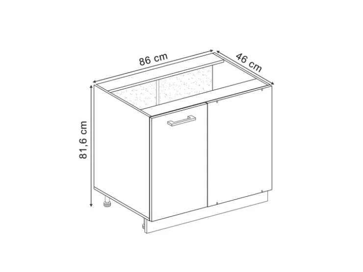 Vicco Eckunterschrank R-Line Bordeaux Hochglanz/Anthrazit 86 cm ohne Arbeitsplatte* Eckregale