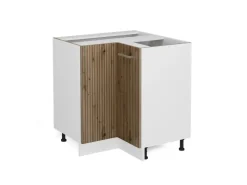 Vicco Eckunterschrank R-Line Artisan-Eiche/Weiß 76 cm ohne Arbeitsplatte* Eckregale