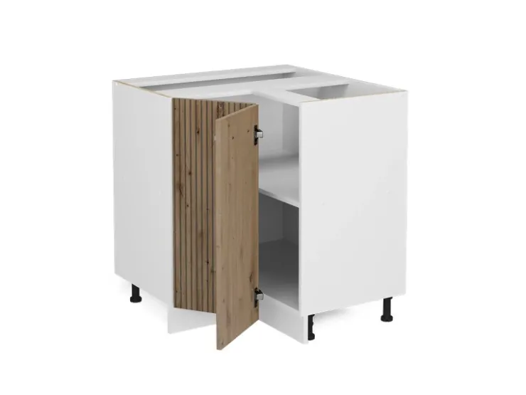 Vicco Eckunterschrank R-Line Artisan-Eiche/Weiß 76 cm ohne Arbeitsplatte* Eckregale