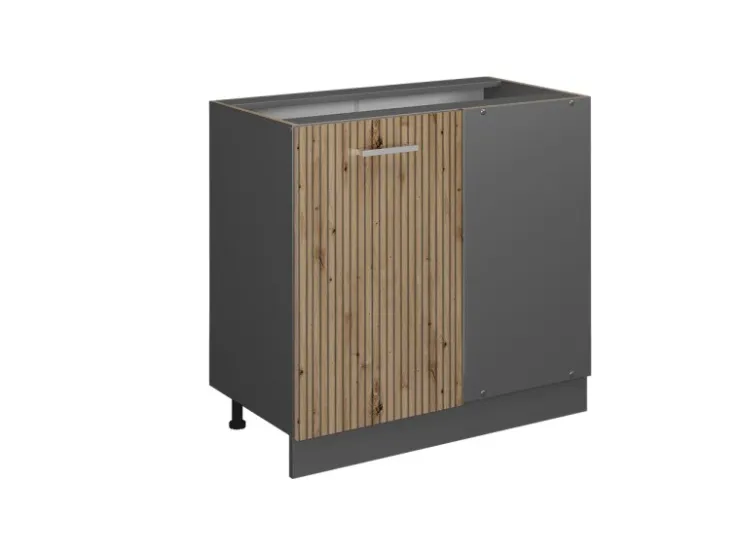 Vicco Eckunterschrank R-Line Artisan-Eiche/Anthrazit 86 cm ohne Arbeitsplatte* Eckregale