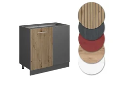 Vicco Eckunterschrank R-Line Artisan-Eiche/Anthrazit 86 cm ohne Arbeitsplatte* Eckregale