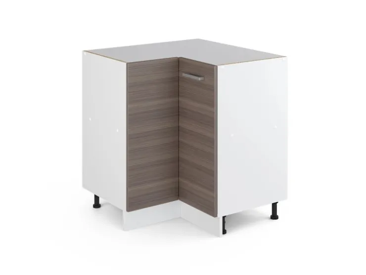 Vicco Eckunterschrank R-Line Küchen Eckschrank Grau/Weiß 76 cm ohne Arbeitsplatte* Eckregale