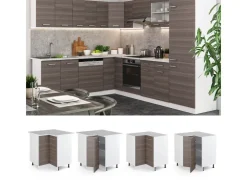 Vicco Eckunterschrank R-Line Küchen Eckschrank Grau/Weiß 76 cm ohne Arbeitsplatte* Eckregale