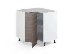 Vicco Eckunterschrank R-Line Küchen Eckschrank Grau/Weiß 76 cm ohne Arbeitsplatte* Eckregale