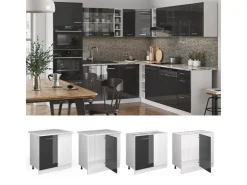 Vicco Eckunterschrank R-Line Hochglanz/Weiß 86 cm ohne Arbeitsplatte