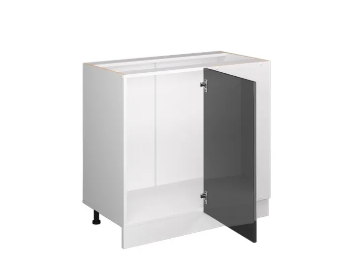 Vicco Eckunterschrank R-Line Hochglanz/Weiß 86 cm ohne Arbeitsplatte