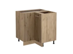 Vicco Eckunterschrank R-Line Artisan-Eiche/Goldkraft Eiche 76 cm ohne Arbeitsplatte