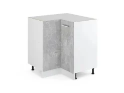 Vicco Eckunterschrank R-Line Küchen Eckschrank /Weiß 76 cm ohne Arbeitsplatte
