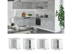 Vicco Eckunterschrank R-Line Küchen Eckschrank /Weiß 76 cm ohne Arbeitsplatte