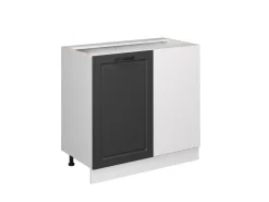 Vicco Eckunterschrank R-Line Anthrazit Landhaus/Weiß 86 cm ohne Arbeitsplatte* Eckregale