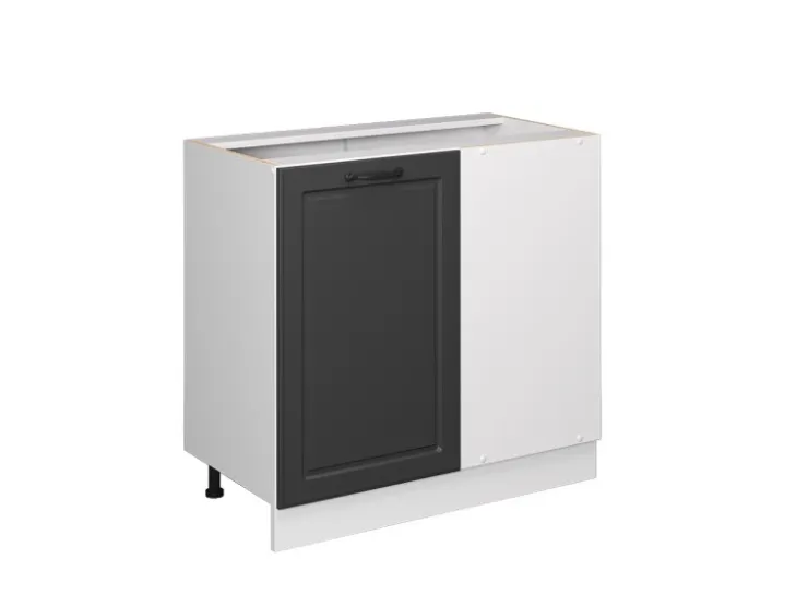 Vicco Eckunterschrank R-Line Anthrazit Landhaus/Weiß 86 cm ohne Arbeitsplatte* Eckregale