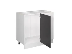 Vicco Eckunterschrank R-Line Anthrazit Landhaus/Weiß 86 cm ohne Arbeitsplatte* Eckregale