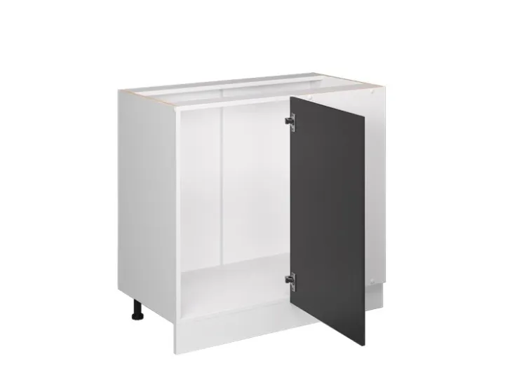 Vicco Eckunterschrank R-Line Anthrazit Landhaus/Weiß 86 cm ohne Arbeitsplatte* Eckregale