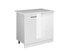 Vicco Eckunterschrank R-Line Küchen Eckschrank Hochglanz/ 86 cm AP Marmor