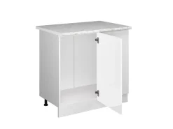Vicco Eckunterschrank R-Line Küchen Eckschrank Hochglanz/ 86 cm AP Marmor