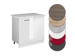Vicco Eckunterschrank R-Line Küchen Eckschrank Hochglanz/ 86 cm AP Marmor