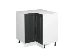 Vicco Eckunterschrank R-Line Anthrazit Landhaus/Weiß 76 cm ohne Arbeitsplatte* Eckregale