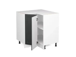 Vicco Eckunterschrank R-Line Anthrazit Landhaus/Weiß 76 cm ohne Arbeitsplatte* Eckregale