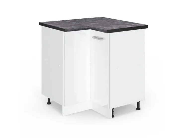 Vicco Eckunterschrank R-Line Hochglanz/ 76 cm AP Anthrazit