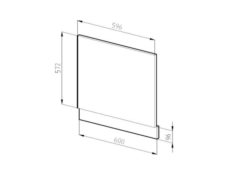 Vicco Frontblende R-Line Geschirrspüler Fronttür Landhaus/ 60 cm ohne Arbeitsplatte* Schränke